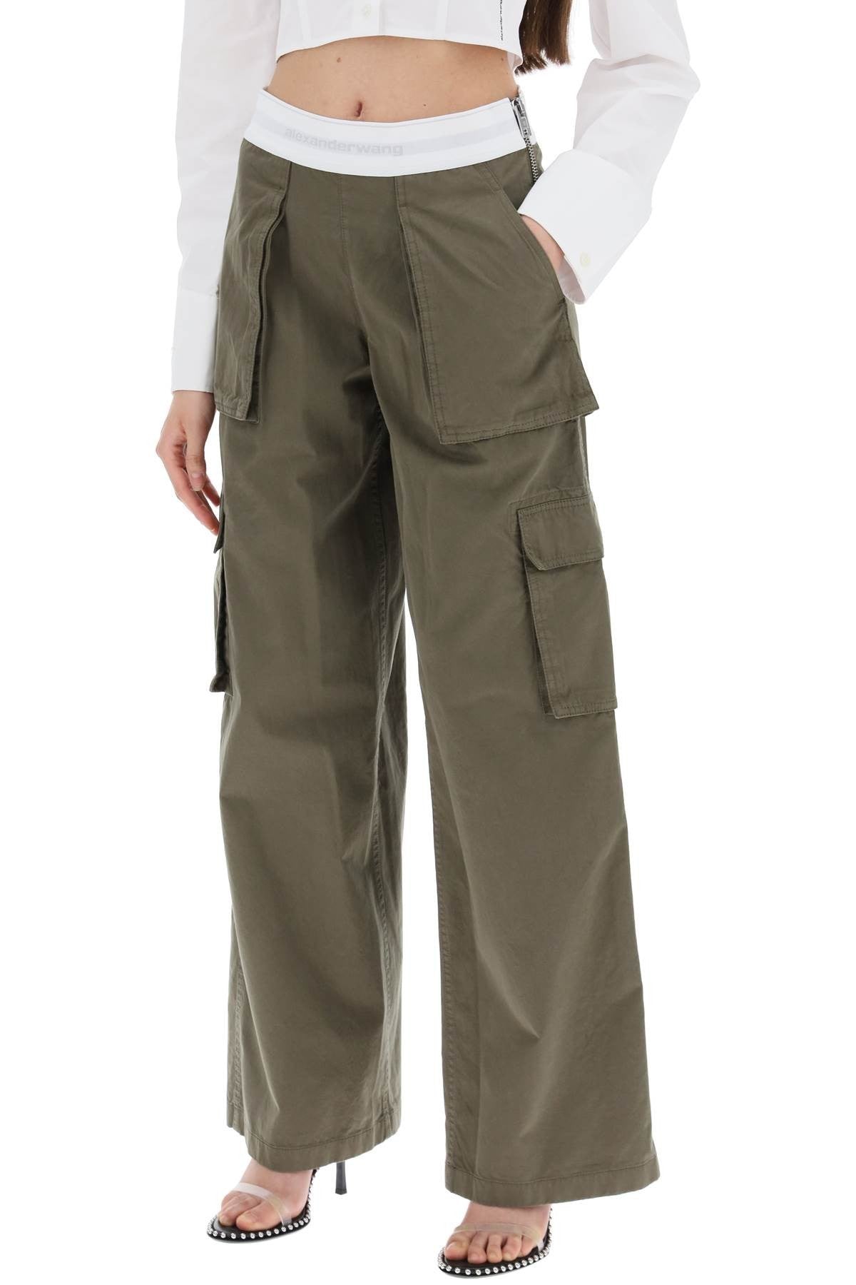 Alexander Wang rave cargo pants with elastic waistband