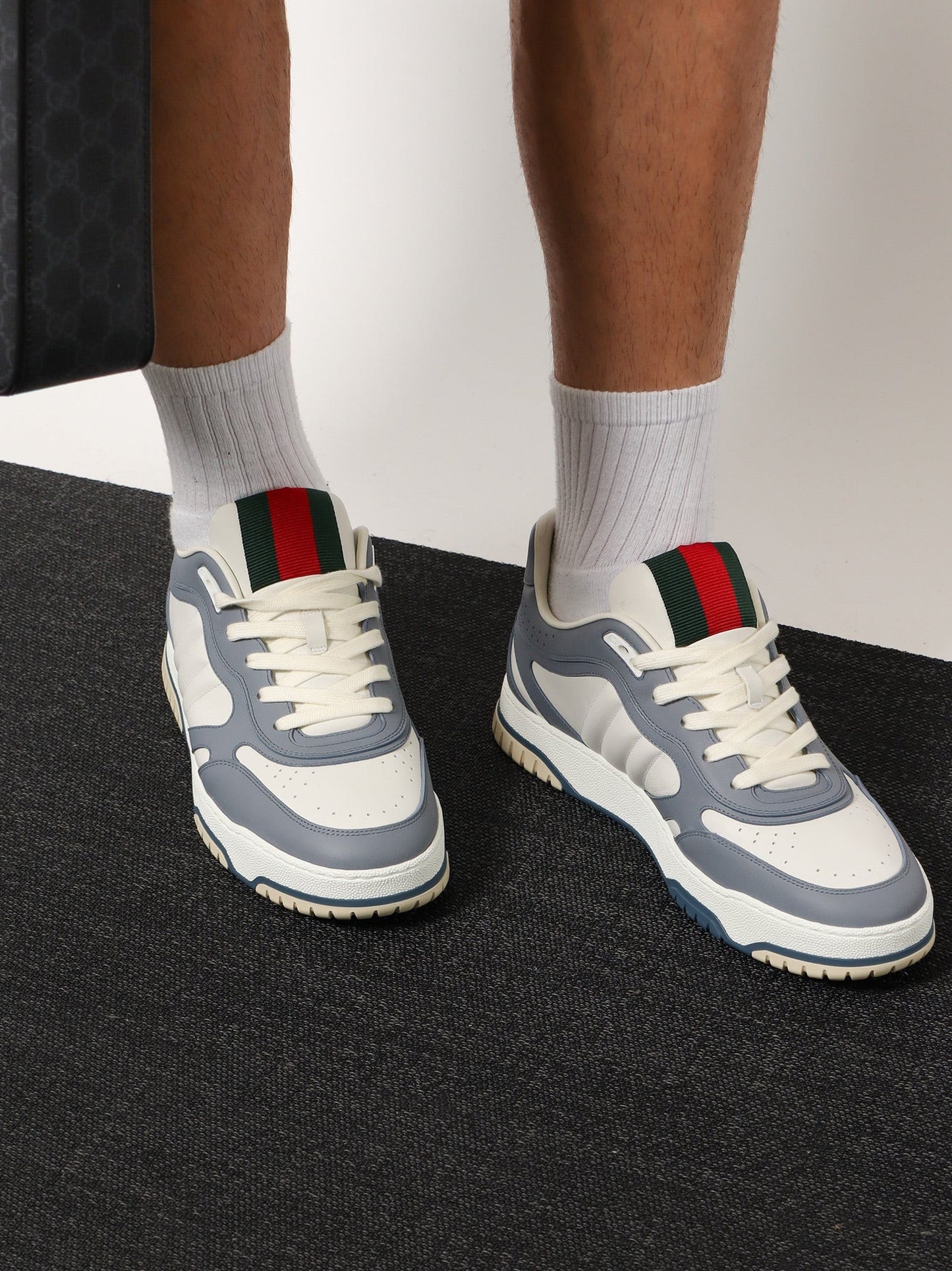 Gucci Re-web leather sneakers