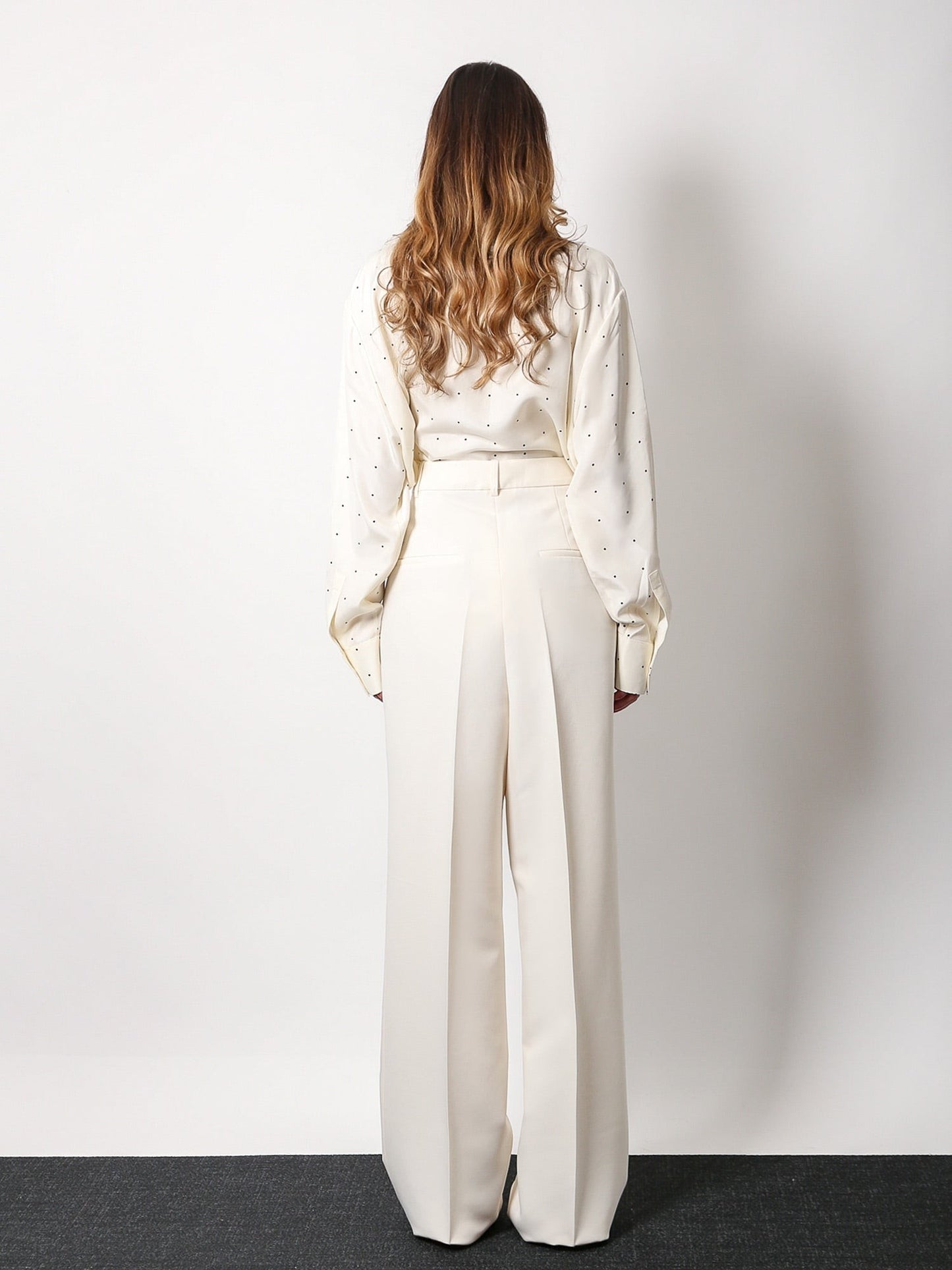 ROHE Recycled material trouser with wide leg