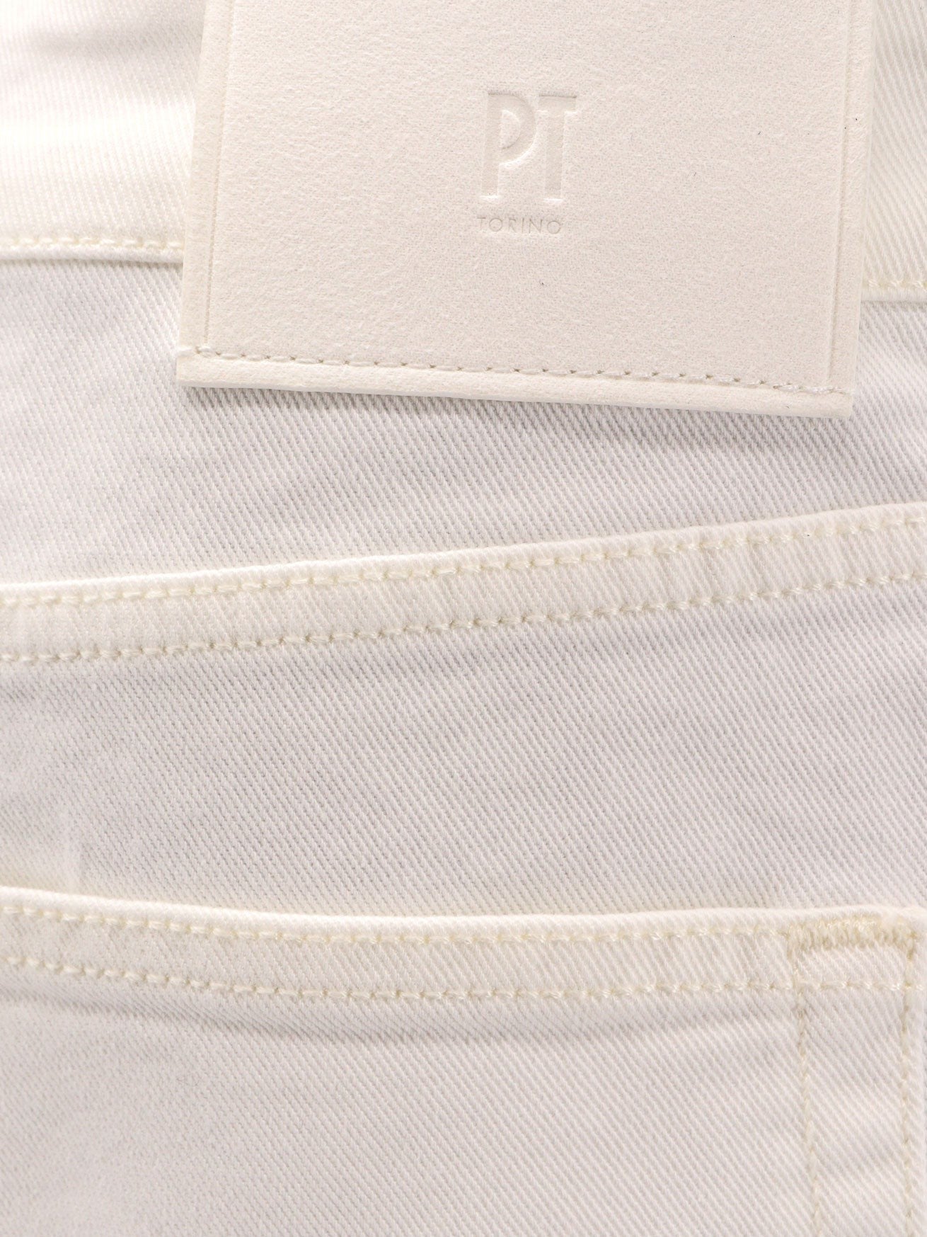 Pt Torino Reggae white denim trouser
