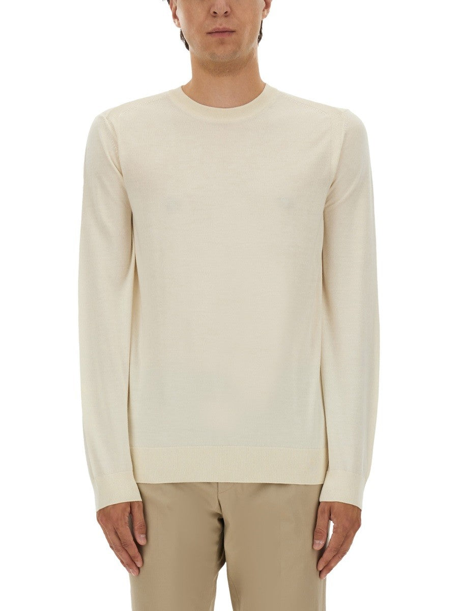 BOSS CAMEL REGULAR FIT WOOL SWEATER