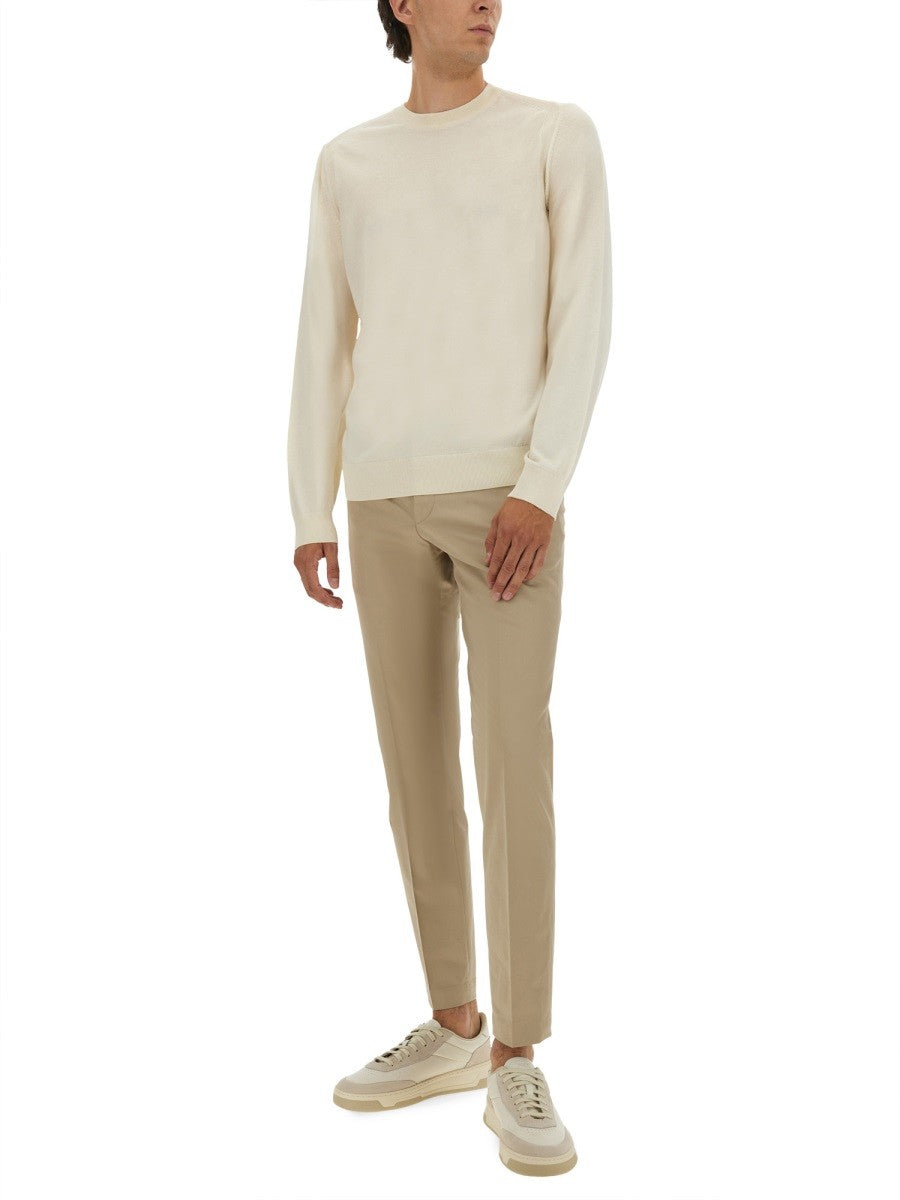 BOSS CAMEL REGULAR FIT WOOL SWEATER