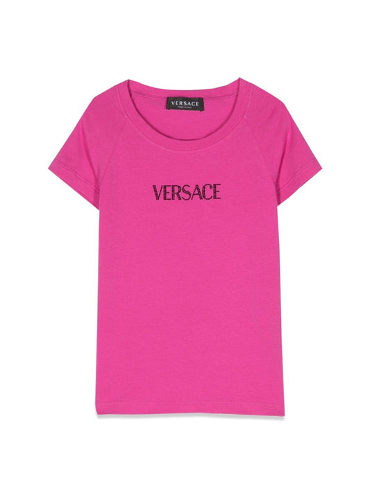 Versace rhinestone logo t-shirt