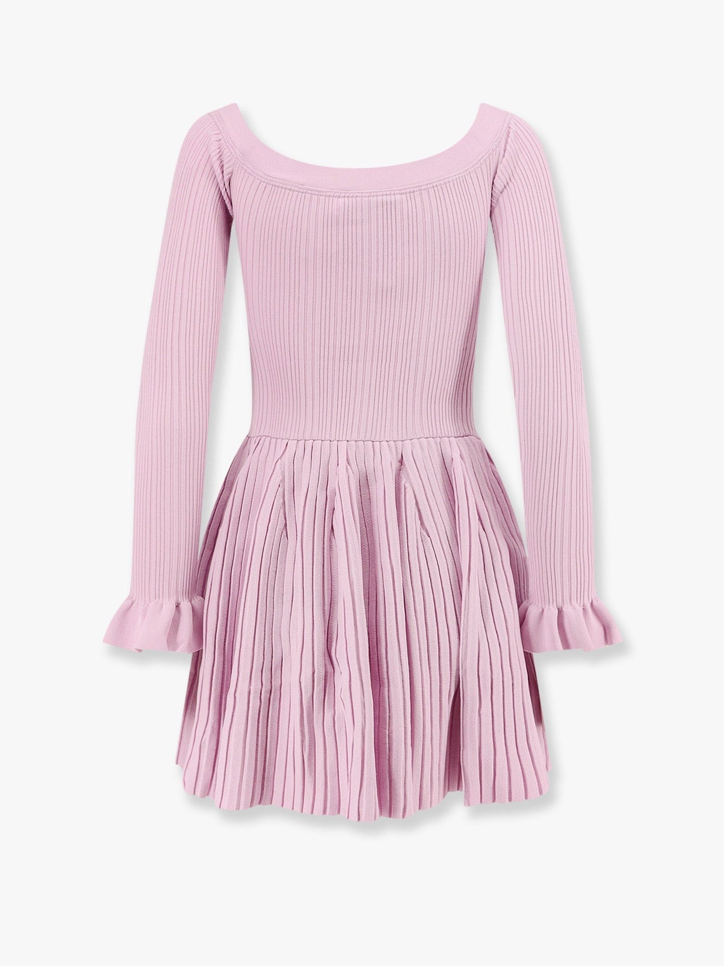 SELF PORTRAIT Ribbed knit mini dress with jewel buttons