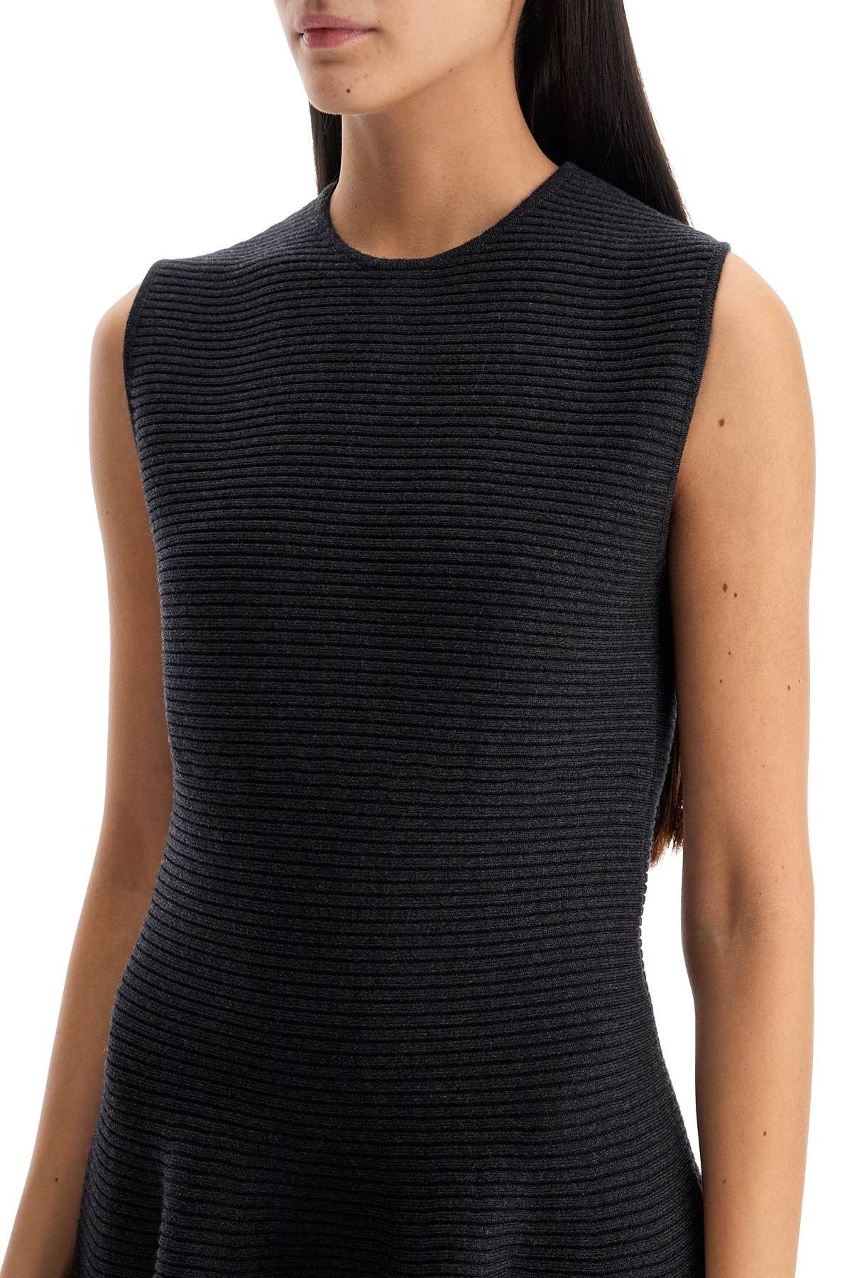 ALAIA 'ribbed knit skater dress with