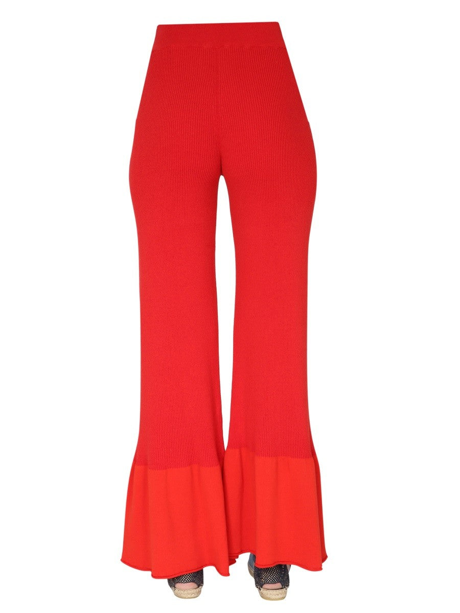 stella mccartney RIBBED KNIT TROUSERS