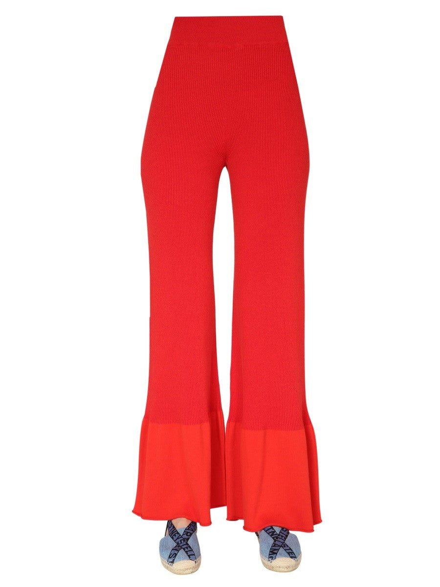 stella mccartney RIBBED KNIT TROUSERS