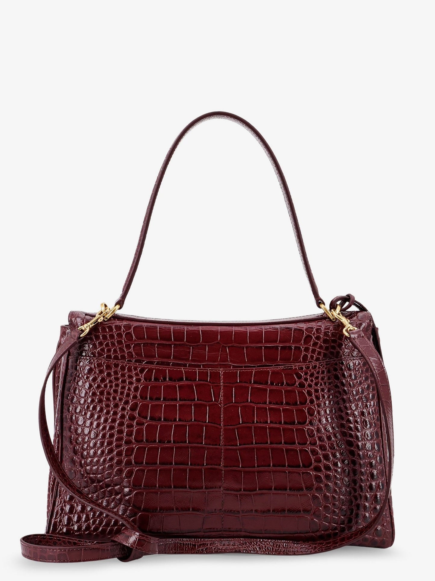 Balenciaga Rodeo leather shoulder bag with croco effect