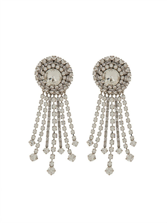 ALESSANDRA RICH ROUND CLIP-ON EARRINGS