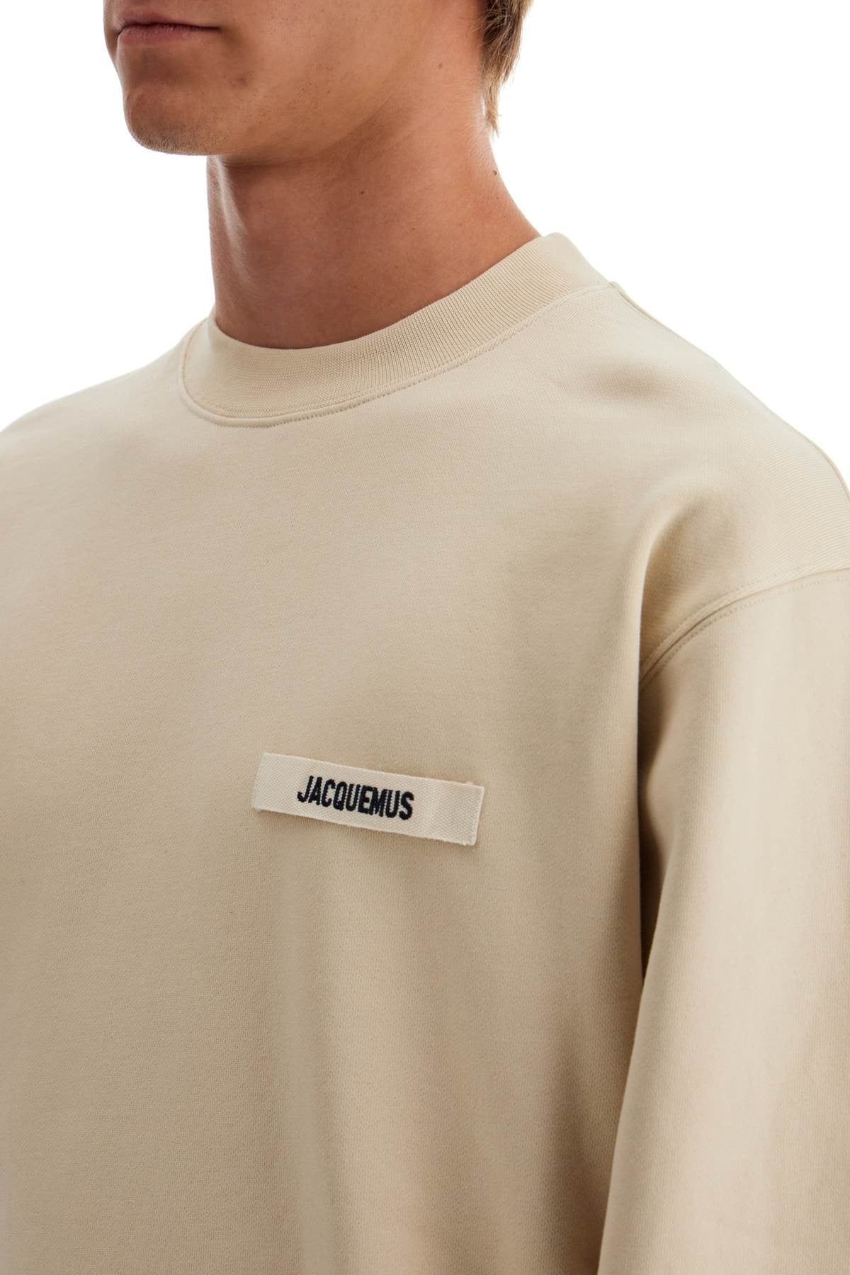 JACQUEMUS 'round neck sweatshirt with gros grain