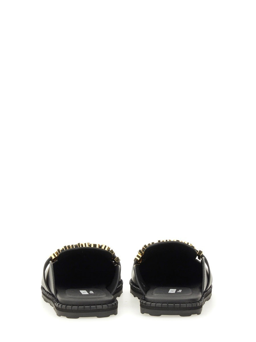 Moschino SABOT WITH LOGO LETTERING
