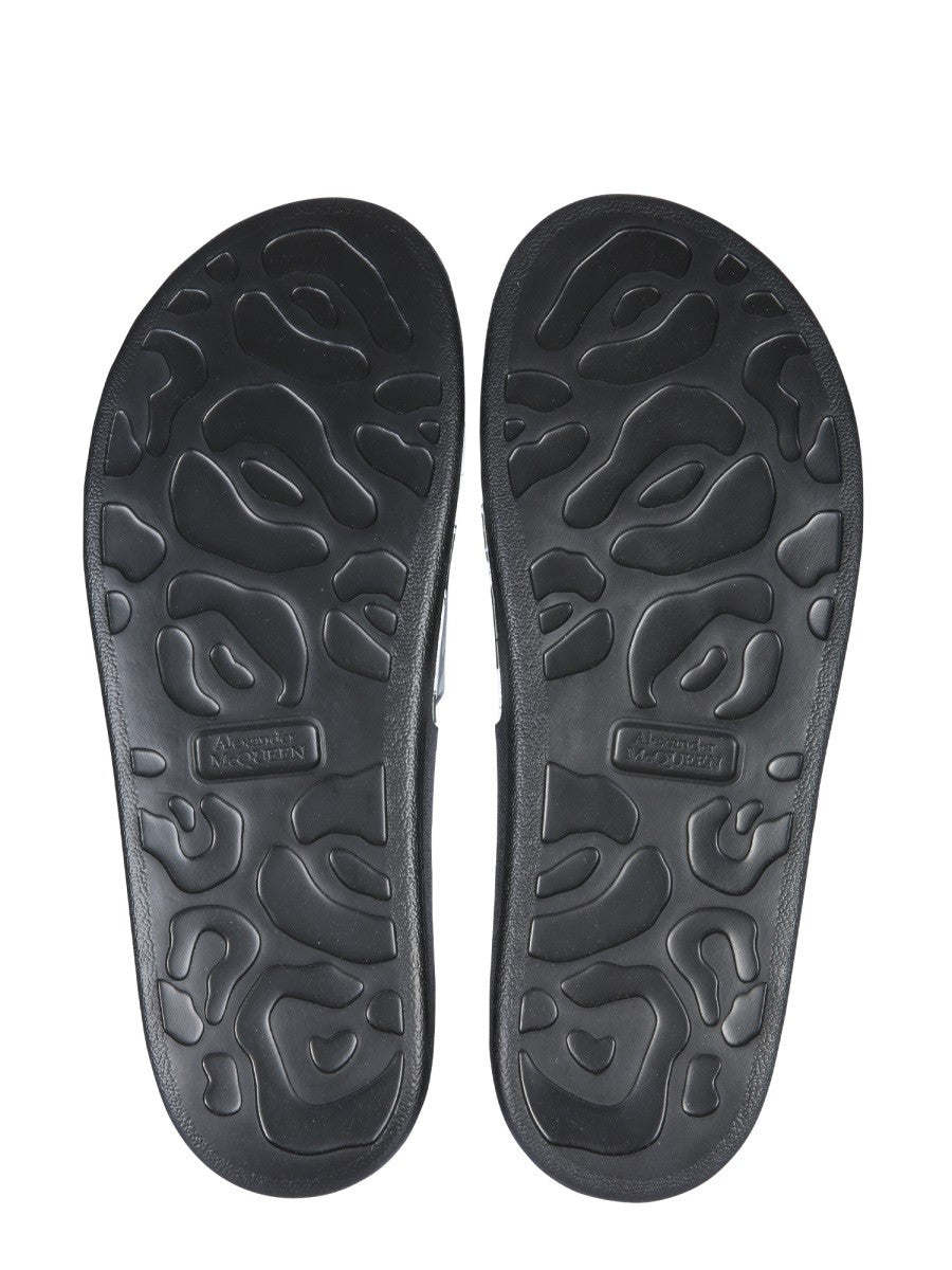 Alexander Mcqueen SANDAL WITH GRAFFITI LOGO