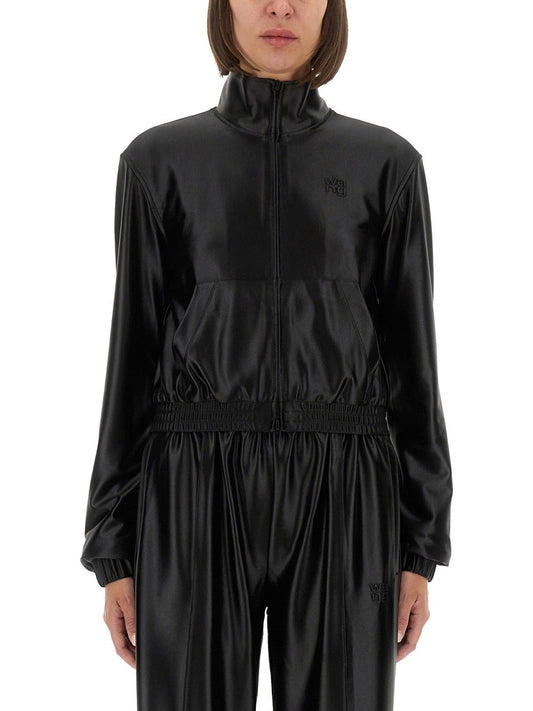 Alexander Wang SATIN FAILLE SWEATSHIRT