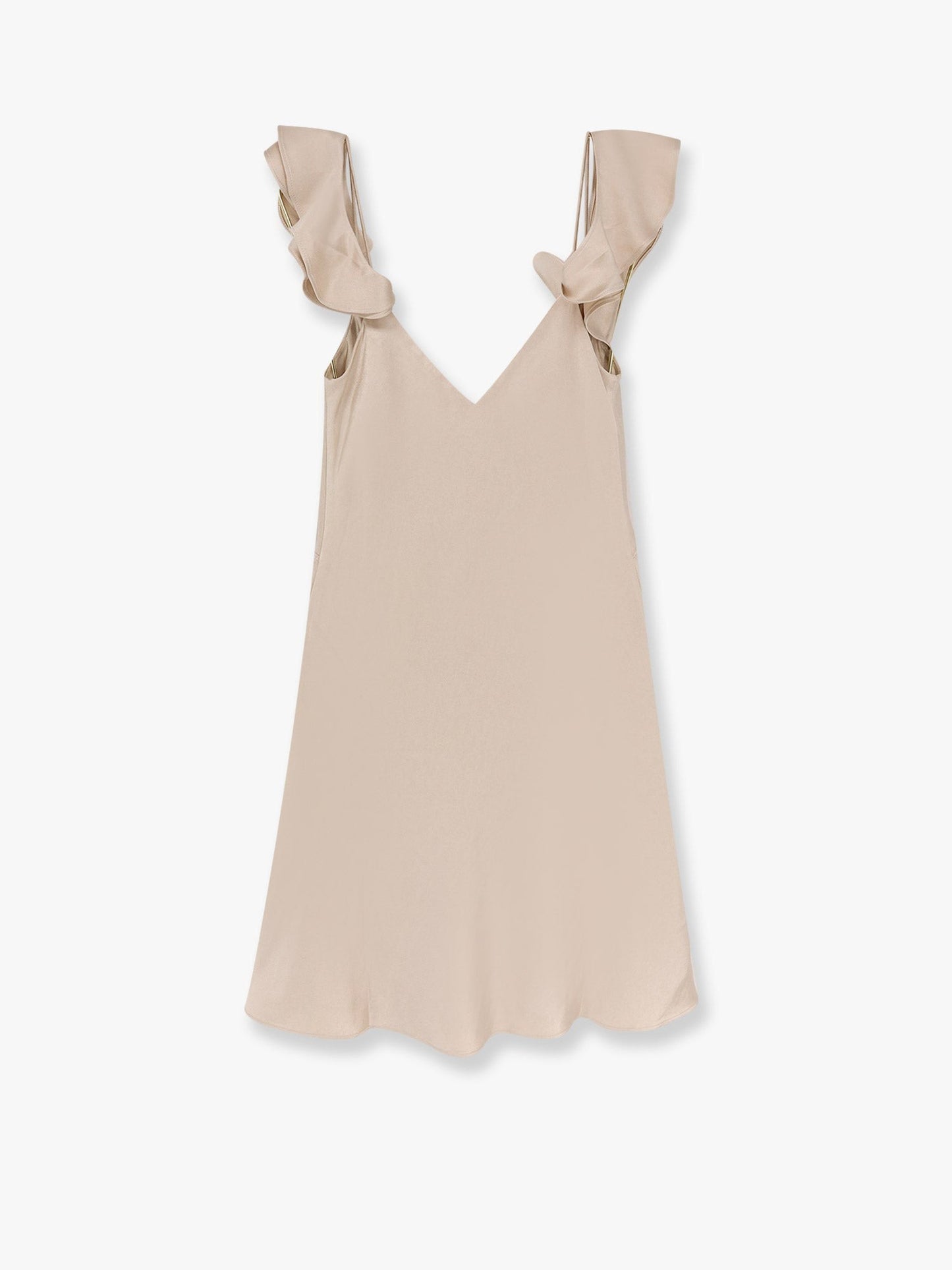 SELF PORTRAIT Satin mini dress with floral etails