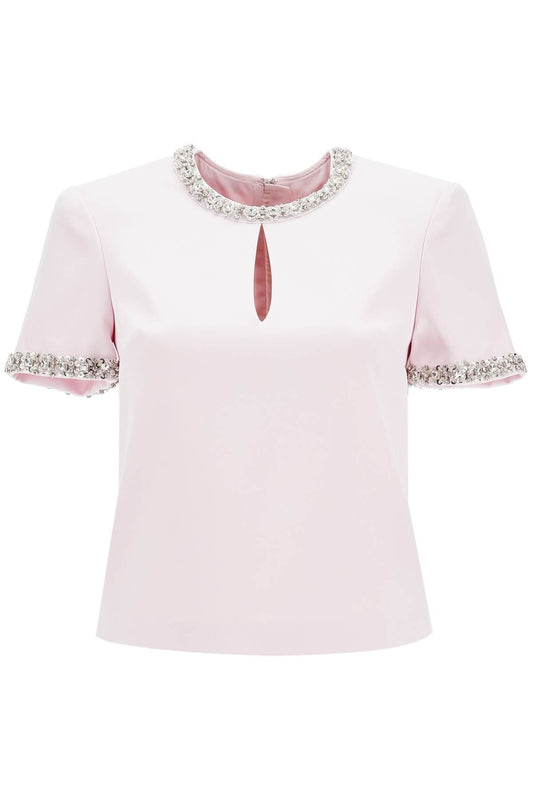 SELF PORTRAIT 'satin top with crystals embellishments