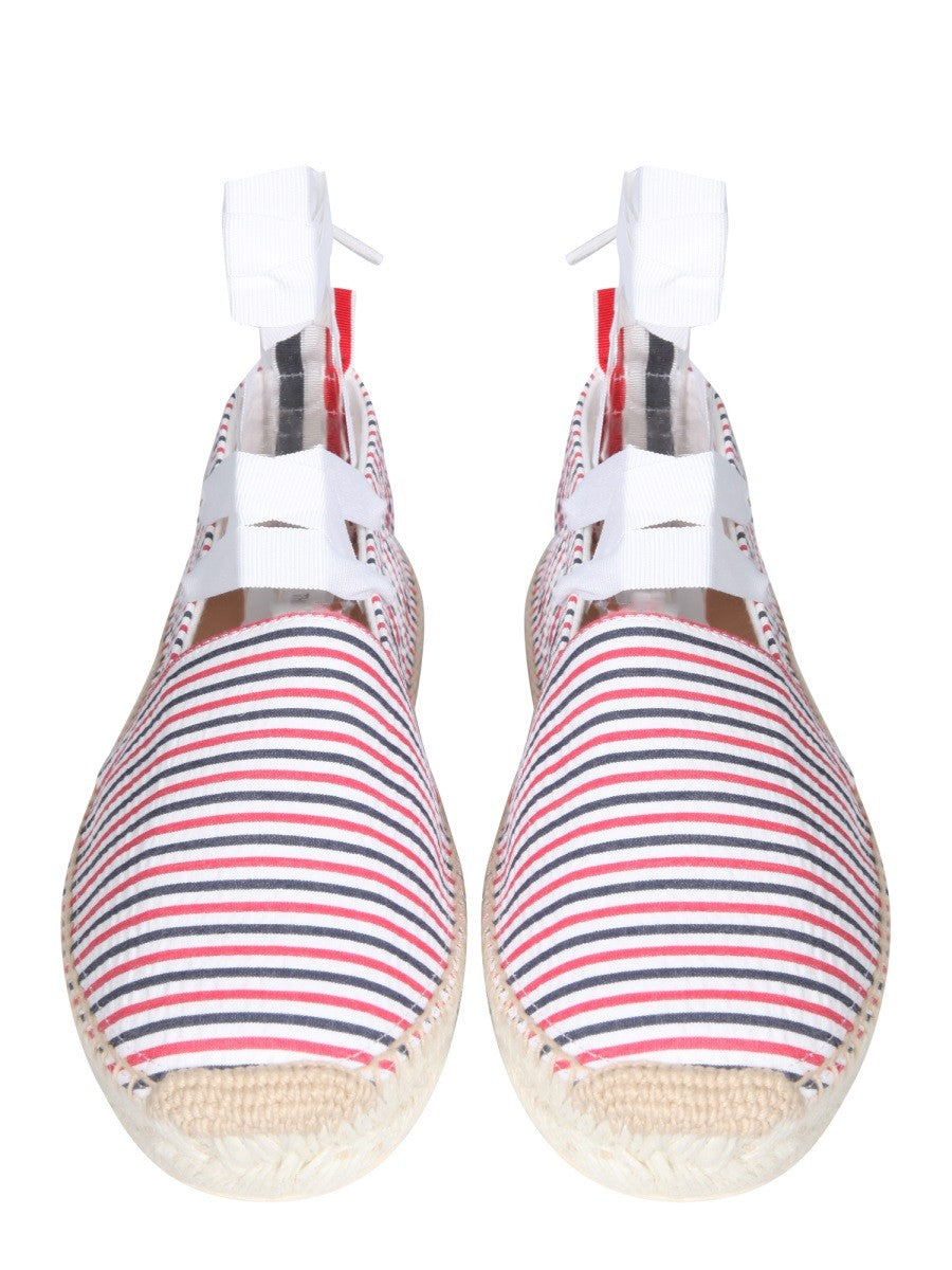 THOM BROWNE SEERSUCKER COTTON ESPADRILLES