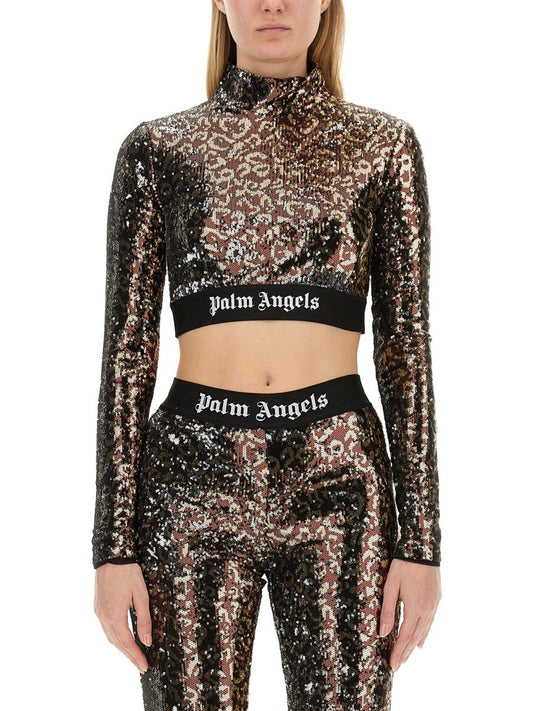 Palm Angels SEQUINED TOP