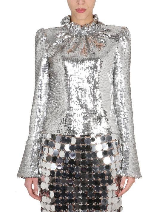 paco rabanne SEQUINED TOP