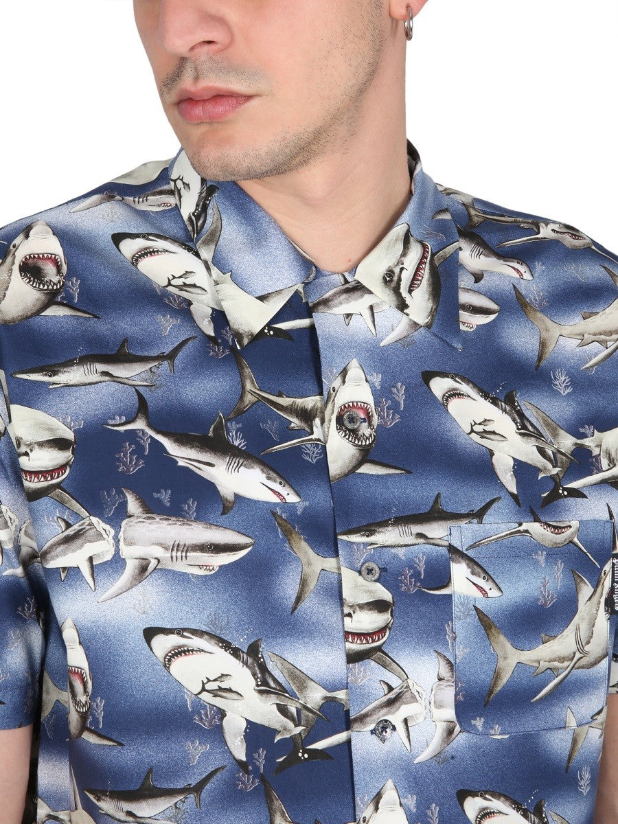 Palm Angels SHARKS BOWLING SHIRT