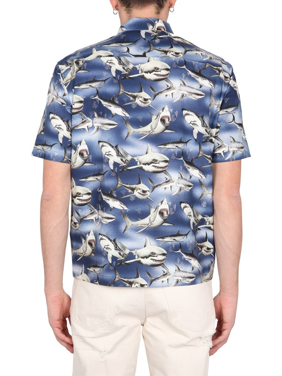 Palm Angels SHARKS BOWLING SHIRT