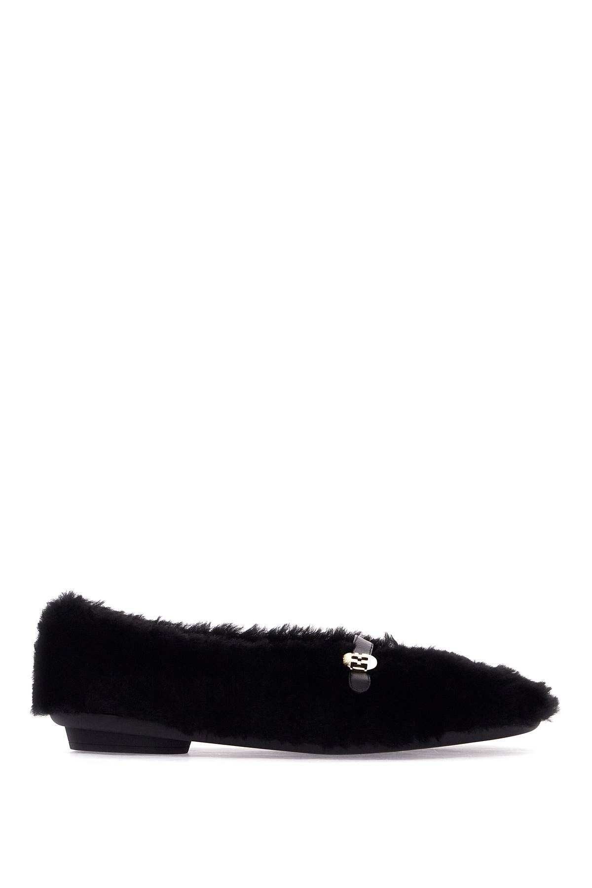 Ferragamo shearling ballet flats