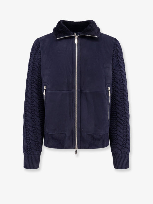 Brunello Cucinelli Sheepskin and cashmere padded jacket