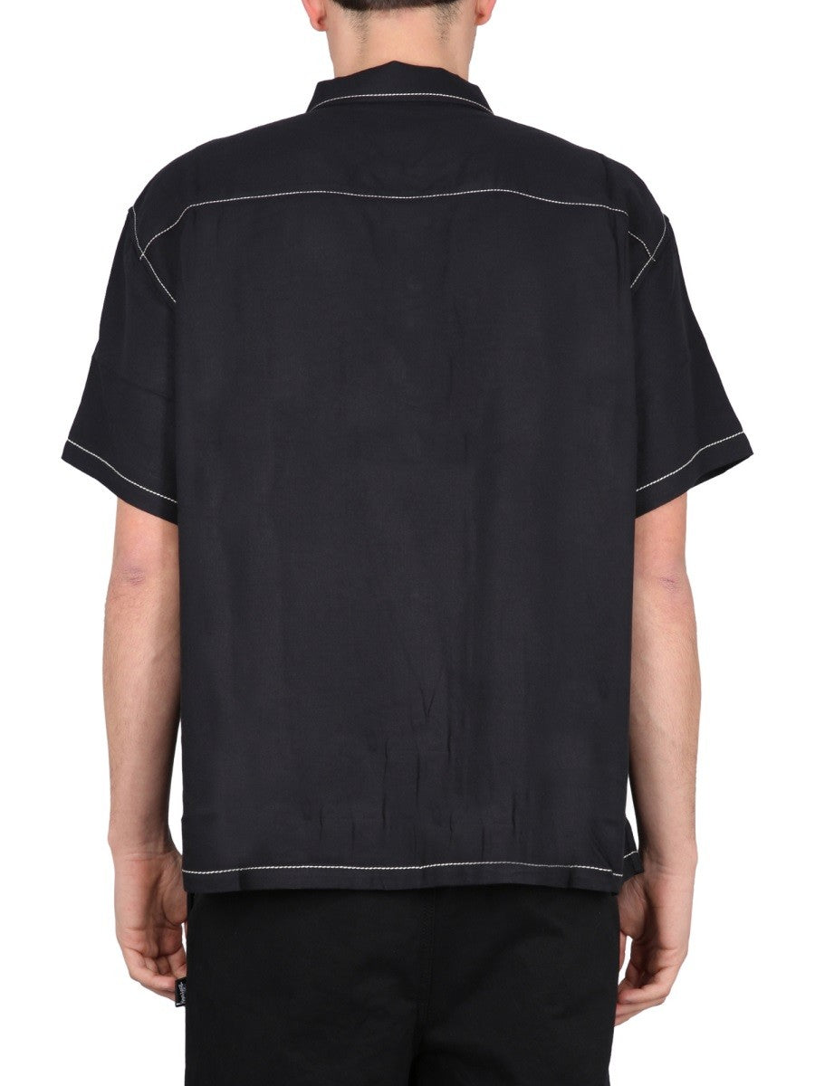 STUSSY SHIRT WITH CONTRAST STITCHING