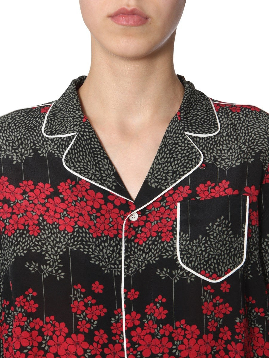 RED VALENTINO SHIRT WITH DREAMING PEONY PRINT