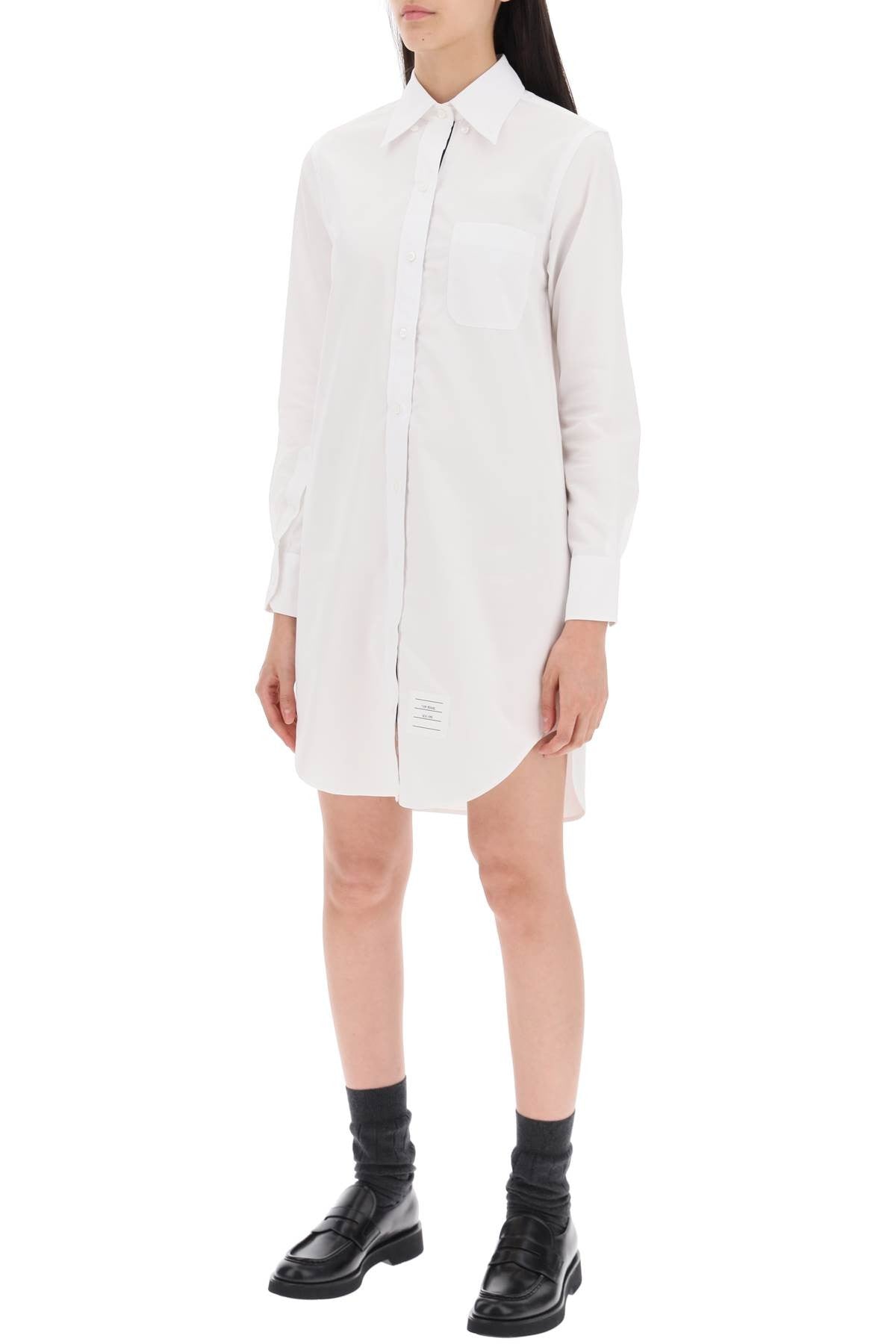 THOM BROWNE short button-down blouse