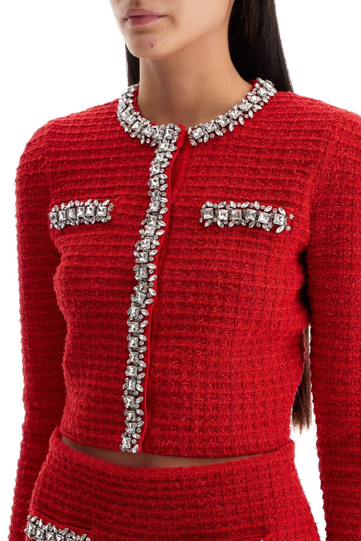 SELF PORTRAIT short cardigan with crystals