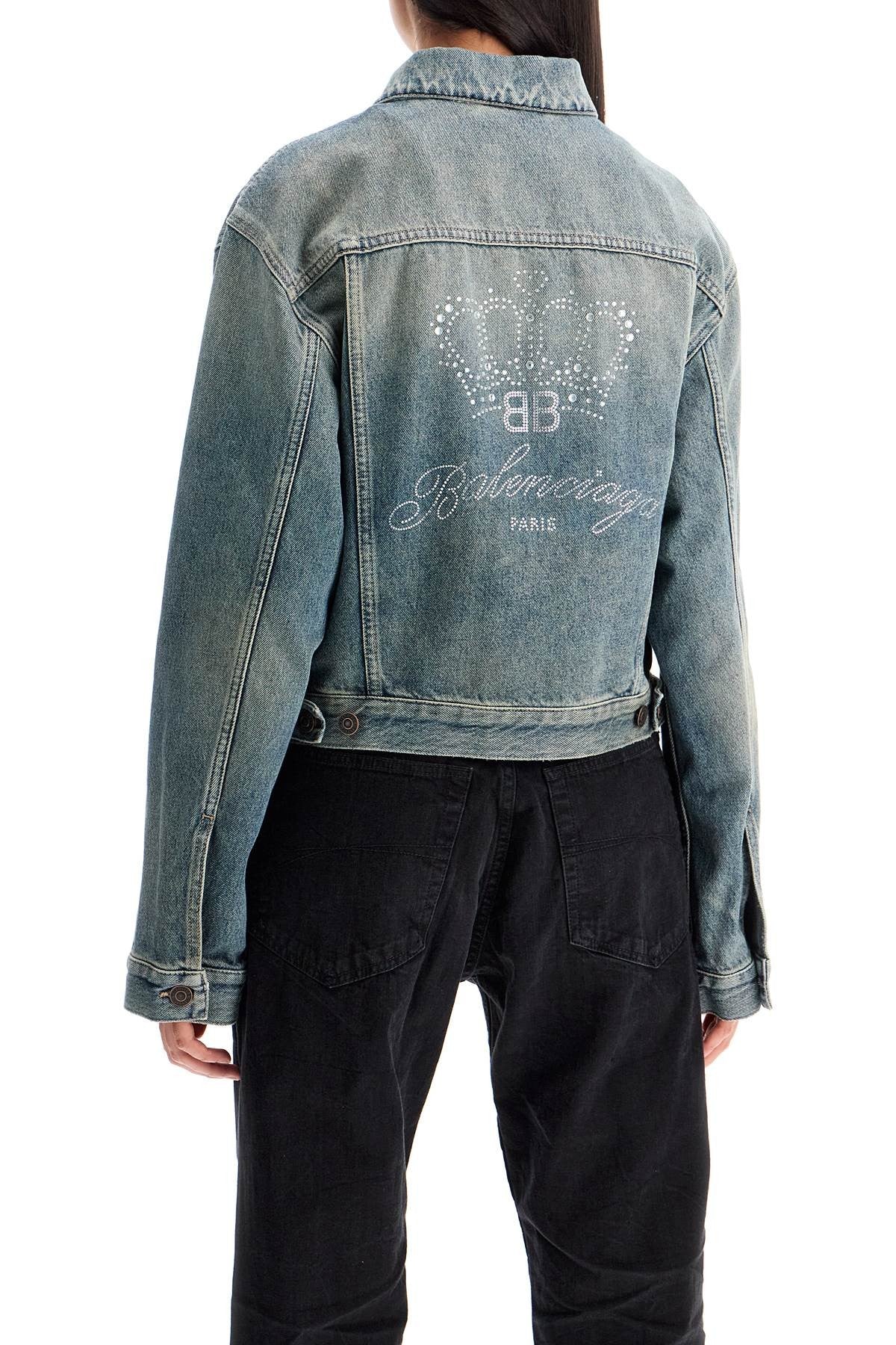 Balenciaga short denim jacket from bb motel