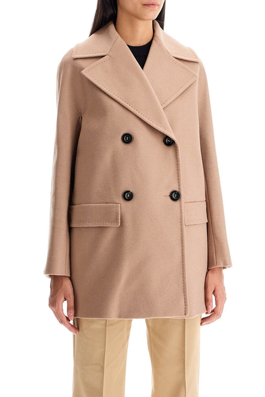 MAX MARA STUDIO short double-breasted cashmere coat