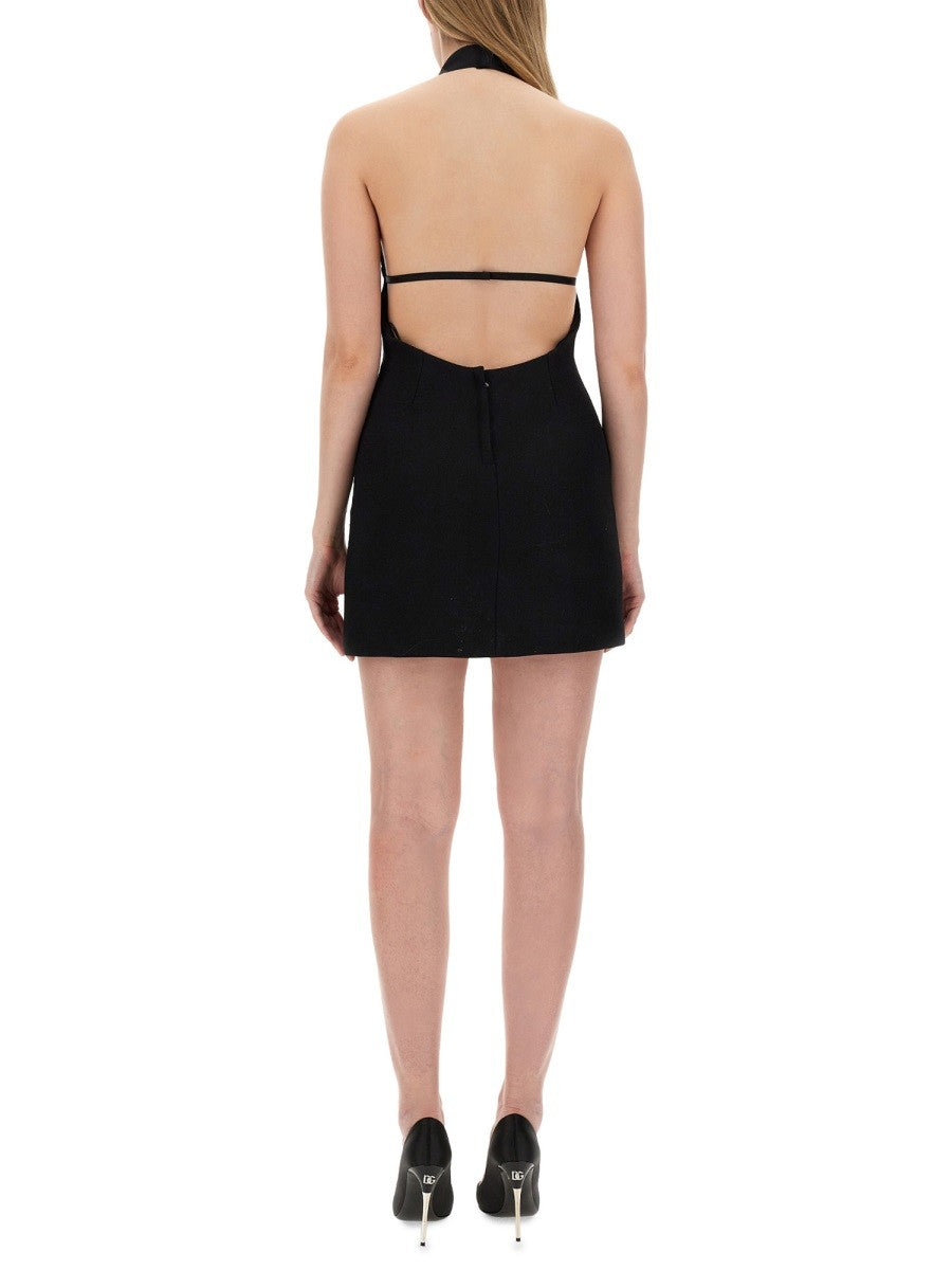 Dolce & Gabbana SHORT DRESS WITH NECKLINE ON BACK