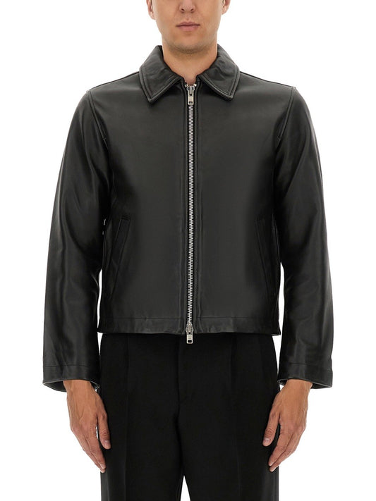 SUNFLOWER SHORT LEATHER JACKET