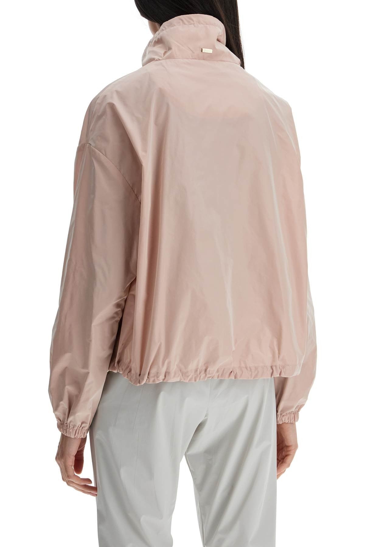 Herno short pink techno taffeta jacket made in italy