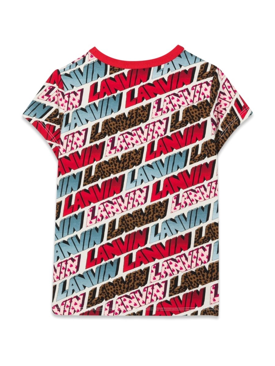 Lanvin SHORT SLEEVE ALLOVER LOGO T-SHIRT