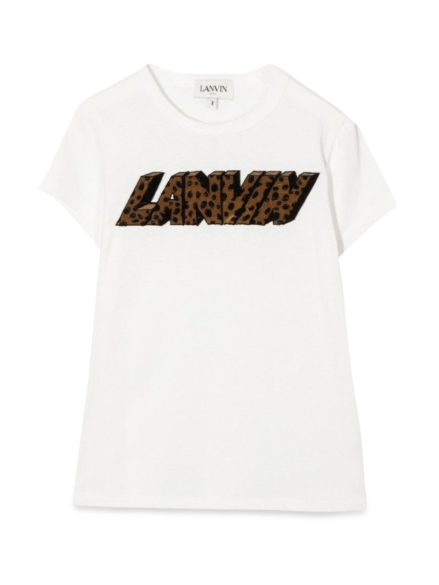 Lanvin SHORT SLEEVE SPOTTED LOGO T-SHIRT