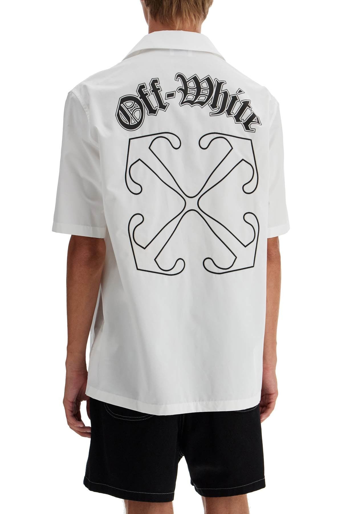 Off-white short-sleeved gothic arrow shirt