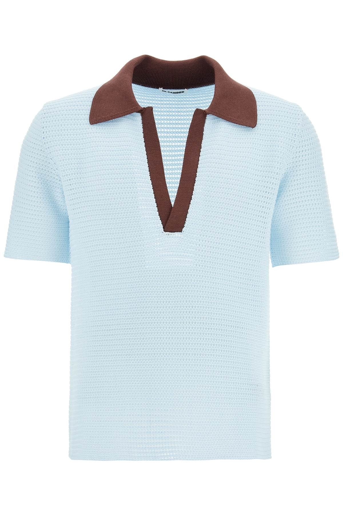 JIL SANDER short-sleeved polo shirt in perfor