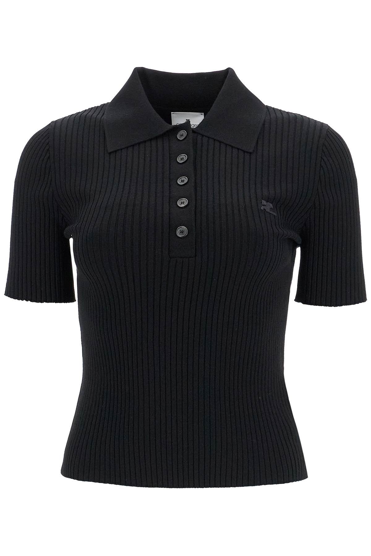 COURREGES short-sleeved ribbed polo