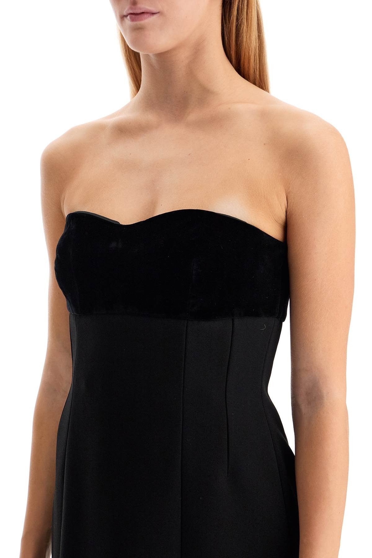 MAX MARA STUDIO short 'trani' dress with velvet insert