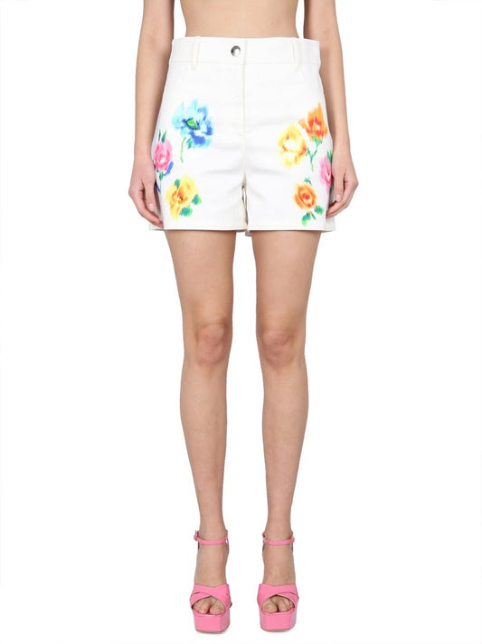 Boutique Moschino SHORTS IN BRODERIE ANGLAISE FLOWER CHINÉ