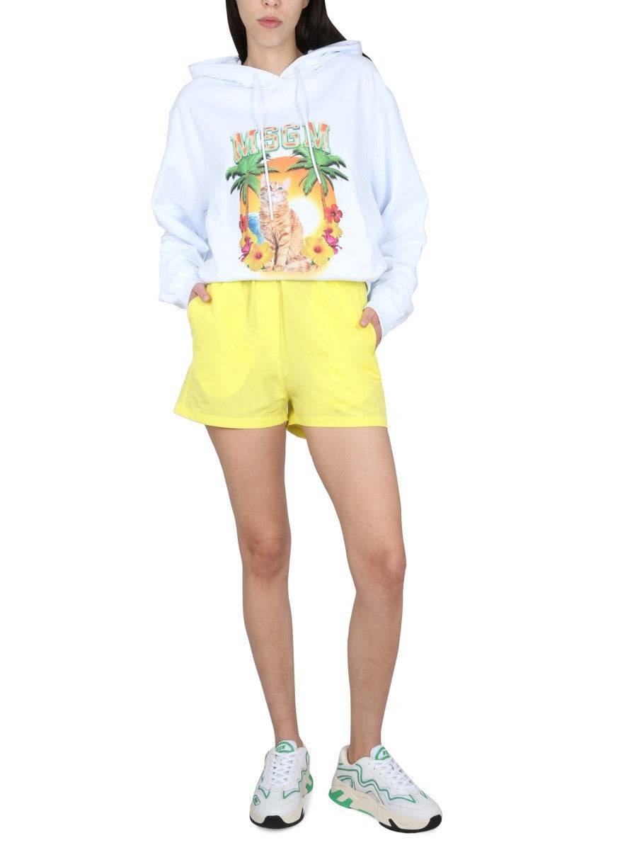 msgm SHORTS WITH ELASTIC