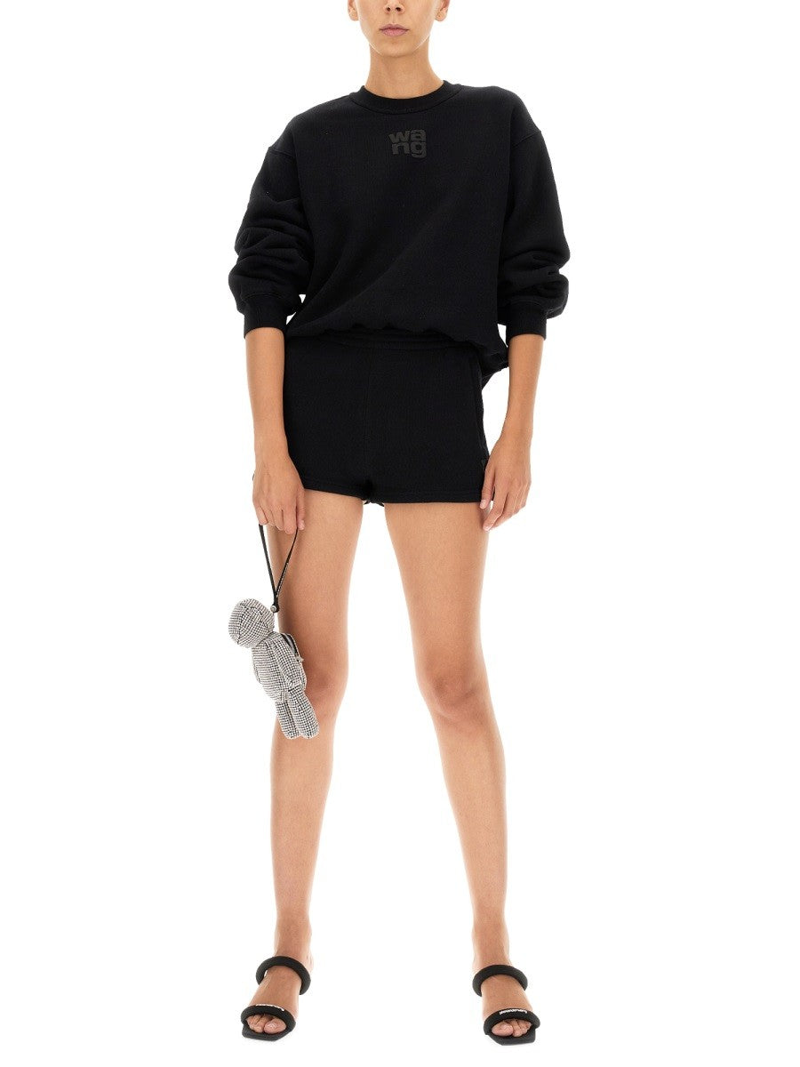 ALEXANDERWANG.T SHORTS WITH EMBOSSED LOGO