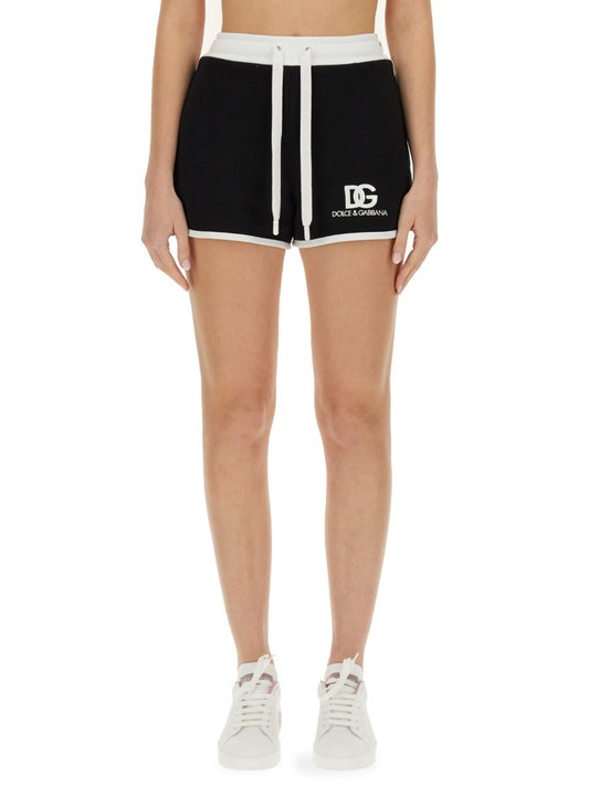 Dolce & Gabbana SHORTS WITH LOGO EMBROIDERY