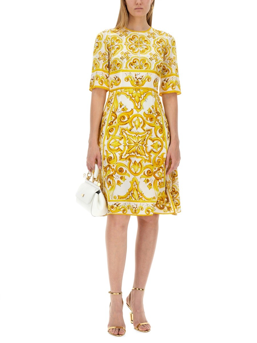 Dolce & Gabbana SILK CHARMEUSE MIDI DRESS