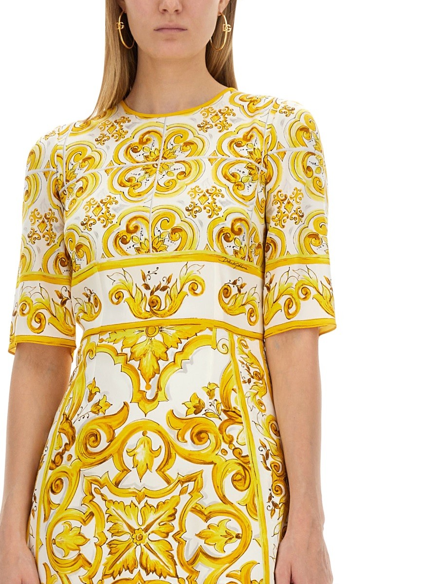 Dolce & Gabbana SILK CHARMEUSE MIDI DRESS