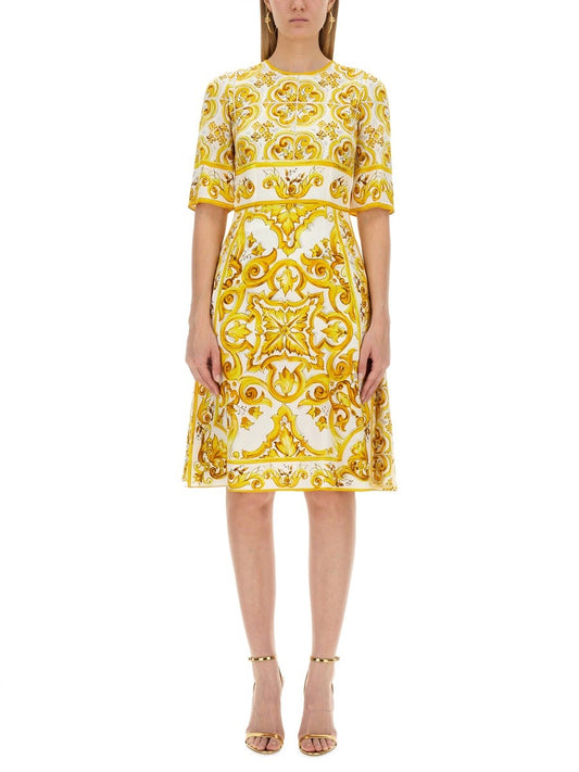 Dolce & Gabbana SILK CHARMEUSE MIDI DRESS