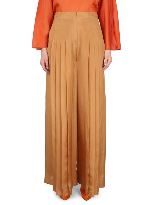 alberta ferretti SILK PANTS