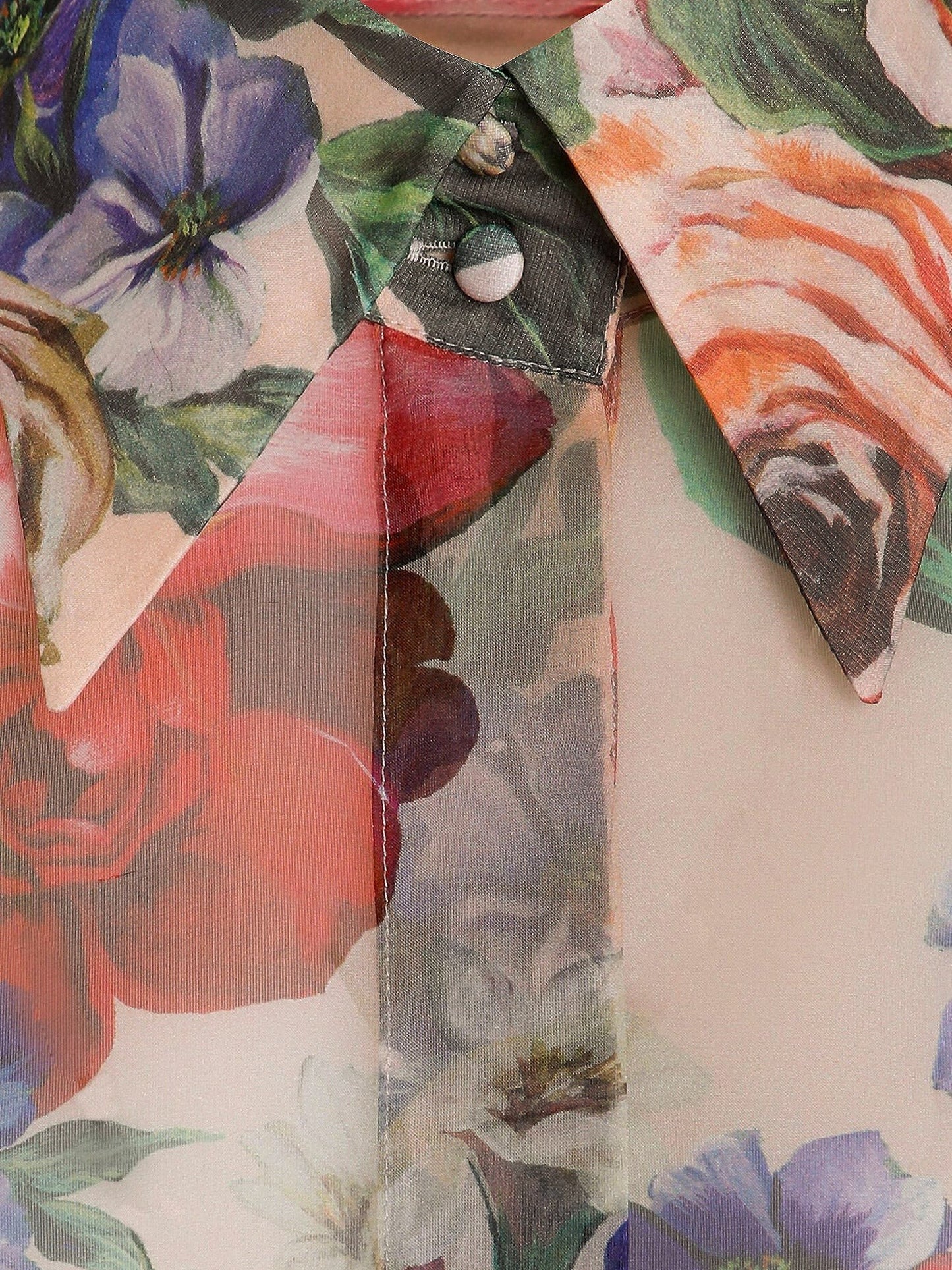 DOLCE e GABBANA Silk shirt with iconic floral motif